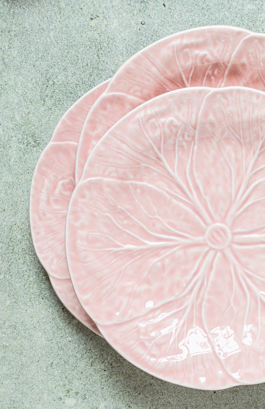 Stacked Pink Ceramic Plates