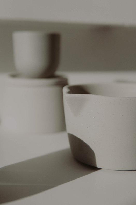 White Ceramic Bowl on White Table