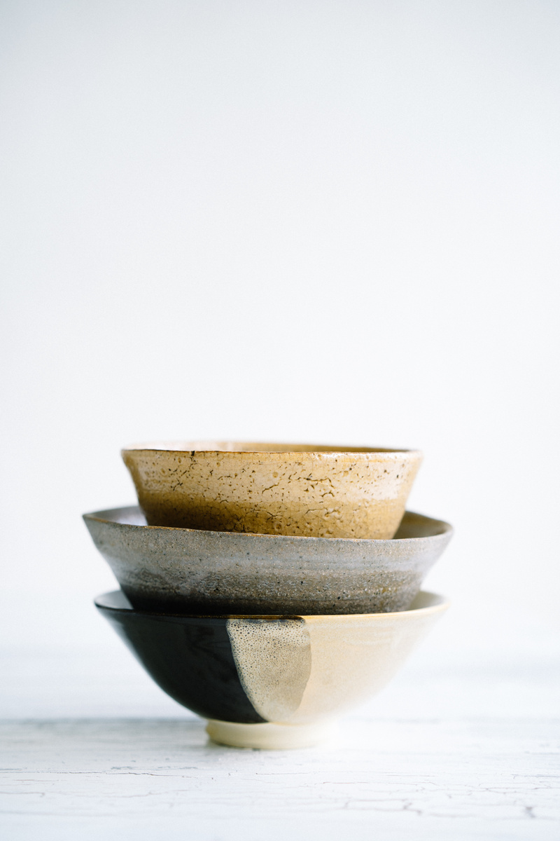 Stacks of Japanese Ceramic Bowls